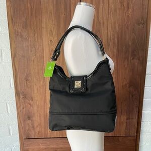 Kate Spade Prince Street 'Tess' Black Fabric w/ Leather Handbag NWT